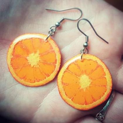 Hand-Painted Orange Slice Resin Dan..